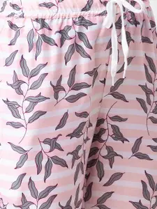 NOIRA Women Pack of 2 Printed Straight Lounge Pants