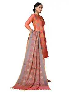 MANVAA Floral Woven Design Unstitched Dress Material