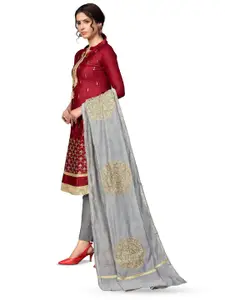 MANVAA Ethnic Motifs Woven Design Unstitched Dress Material