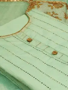 MANVAA Embellished Unstitched Dress Material