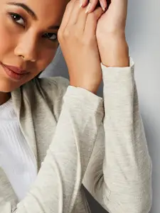 max Long Sleeves Longline Open Front Shrug