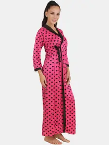 Fasense Polka Dot Printed Robe