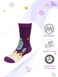 Yellow Bee Boys Pack of 3 Cotton calf Length Socks