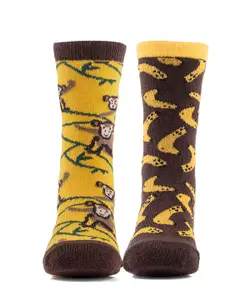 Yellow Bee Boys Pack Of 2 Printed Cotton Above Ankle-Length Socks