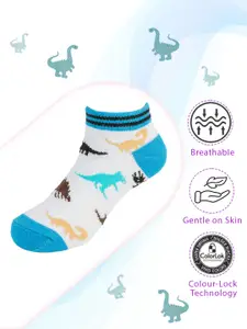 Yellow Bee Boys Pack of 3 Patterned Cotton Ankle Socks