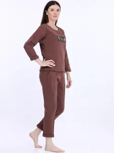 MAYSIXTY Graphic Printed Night suit