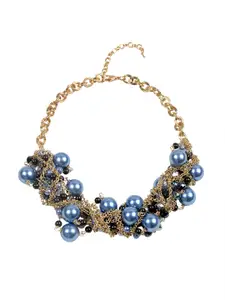 Rhea Rhodium-Plated Pearls Necklace