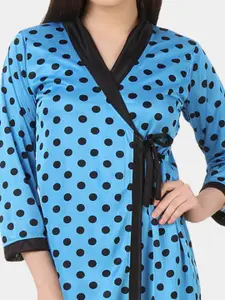 Fasense Pack Of 2 Polka Dot Printed  Robe