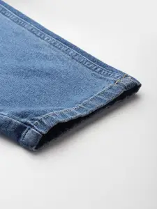 Chemistry Women High-Rise Low Distress Light Fade Stretchable Mom Fit Cropped Jeans