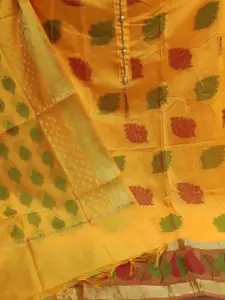 MANVAA Floral Woven Design Unstitched Dress Material