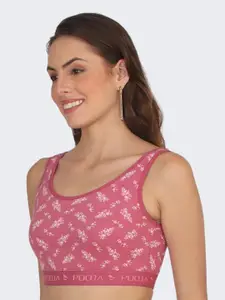 POOJA RAGENEE Floral Printed Sports Bra Rapid-Dry Skin Breathable & Comfortable