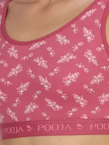 POOJA RAGENEE Pack Of 2 Floral Printed Sports Bra Rapid-Dry Skin Breathable & Comfortable