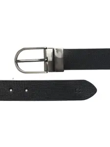 CRUSSET Textured Leather Reversible Formal Belt