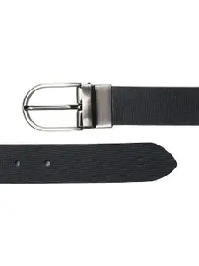 CRUSSET Men Textured Reversible Leather Formal Belt