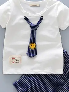 INCLUD Boys Round Neck T-Shirt With Shorts