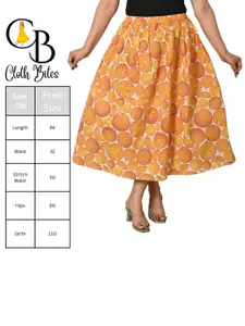 BAESD Conversational Printed Midi Flared Skirts