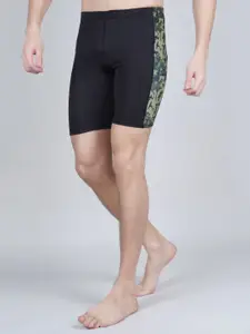 NEVER LOSE Printed Detail Swim Shorts