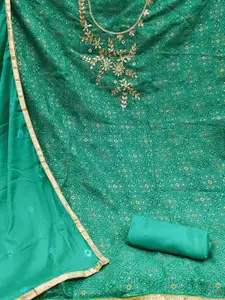 MANVAA Floral Embroidered Beads and Stones Detail Unstitched Dress Material