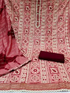 MANVAA Embellished Unstitched Dress Material