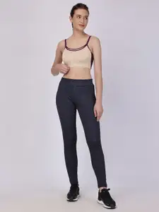 Floret Pack of 2 Colourblocked Removable Padding Full Coverage Training Sports Bra