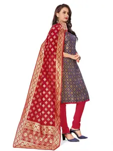 MANVAA Ethnic Motifs Woven Design Unstitched Dress Material