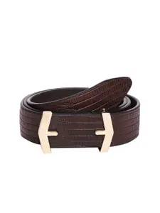 The Roadster Lifestyle Co. Men Textured Genuine Leather Belts