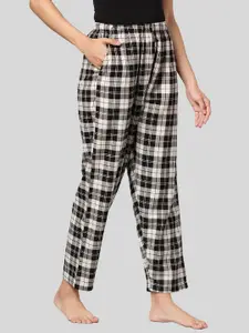 Kryptic Women Checked Pure Cotton Lounge Pants