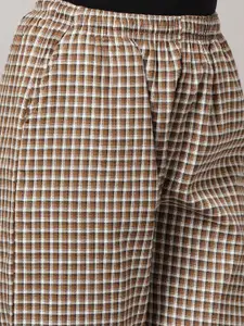 Kryptic Women Checked Pure Cotton Lounge Pants