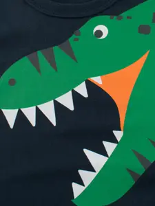 INCLUD Boys Navy Blue Printed T-shirt