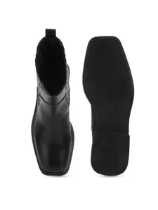 yoho Women Mid Top Square Toe Chelsea Boots