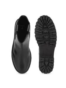 yoho Women Mid Top Platform-Heeled Chelsea Boots