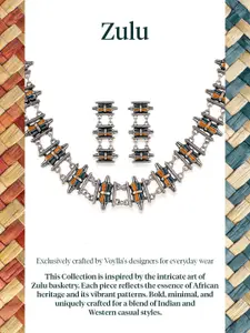 Voylla Gold-Plated Beads Beaded Contemporary Enamelled Drop Earrings