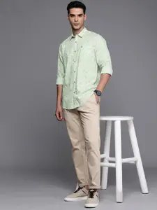 Allen Solly Sport Cotton Linen Custom Slim Fit Floral Printed Casual Shirt