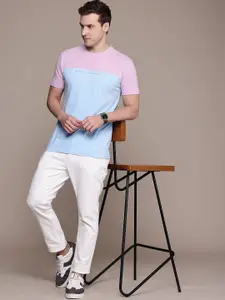 French Connection Pure Cotton Colourblocked Casual T-shirt