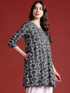 all about you Ethnic Motifs Print Gotta Patti A-Line Kurta