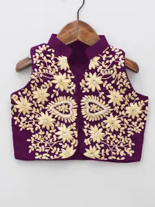 BAESD Girls Embroidered Thread Work Ready to Wear Lehenga & Choli