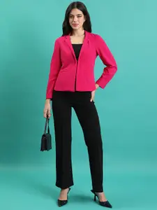 CHIC BY TOKYO TALKIES Notched Lapel Collar Single Breasted Slim-Fit Blazer