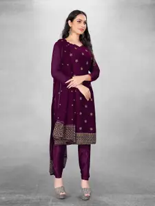 MANVAA Ethnic Motifs Embroidered Unstitched Dress Material