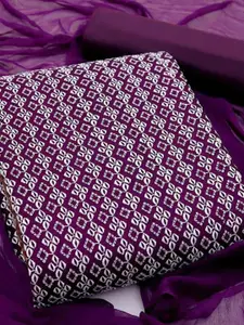 MANVAA Ethnic Motifs Embroidered Unstitched Dress Material