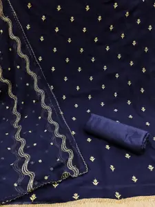 MANVAA Floral Embroidered Unstitched Dress Material