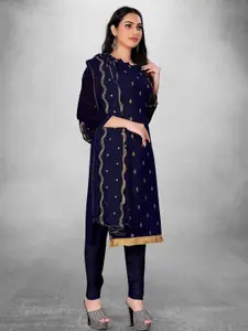 MANVAA Ethnic Motifs Embroidered Unstitched Dress Material