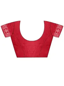 Saree mall Mirror Work Poly Cotton Designer Block Print Sarees