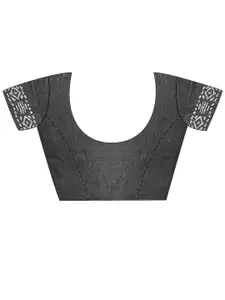 Saree mall Block Print Mirror Work Poly Cotton Saree