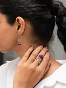 SHAYA Silver-Toned Sterling Silver Earrings