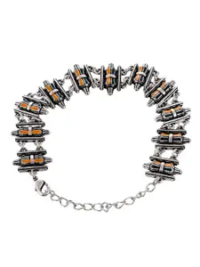 Voylla Zulu Ade Silver-Plated Link Bracelet