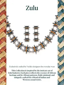 Voylla Zulu Chisomo Gold-Plated Enamelled Finger Ring