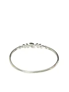 Voylla Elegance Rhodium-Plated Cubic Zirconia Kada Bracelet