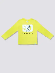 Moms Love Infant Boys Peanuts Printed Cotton T-shirt with Trousers