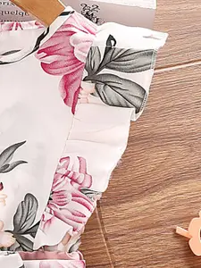 StyleCast Girls Pink Printed Top with Shorts