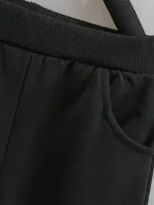 StyleCast Boys Black & White Graphic Printed T-shirt with Joggers